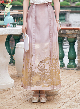 固执《粉黛》夏季新款中国风绑带长款改良马面裙80042BQ09331