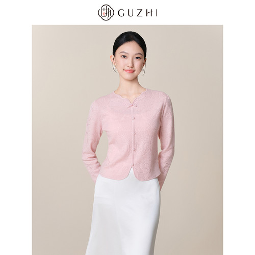 固执新中式修身针织长袖毛衣女装