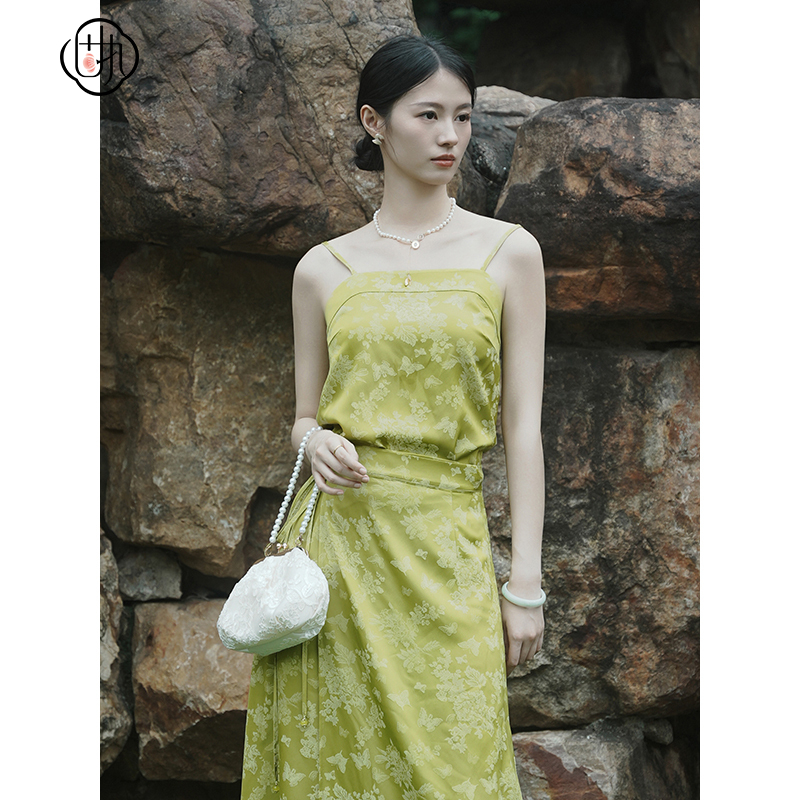 固执提花新中式小吊带背心