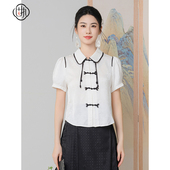 书香 提花流苏短袖 夏季 固执 新款 新中式 衬衫 10842SY09000