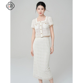 气质开衩直筒蕾丝中长款 法式 半身裙10842BQ09174 新款 固执夏季