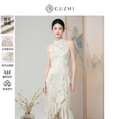 无袖 固执 荷叶边改良旗袍80142QP09121 新款 中式 清园游 夏季