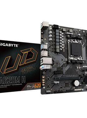 技嘉A620M H电脑游戏主板AM5支持AMD锐龙7000系列CPU处理器