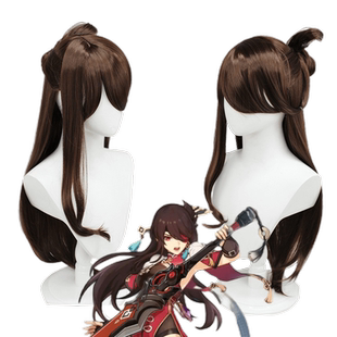 猫老师动漫原璃月无冕的龙王神北斗cosplay假发深棕色马尾玫瑰网