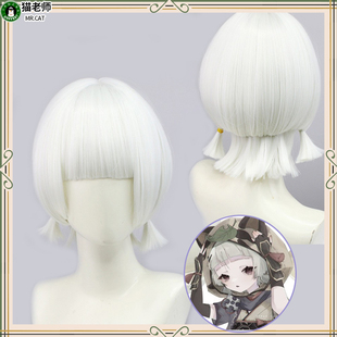 猫老师原稻妻忍里之貉早柚cosplay假发男女神动漫白金色仿真头皮