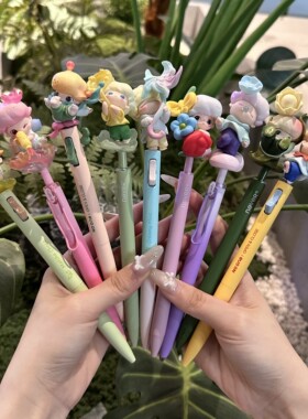 Dimoo新款萌粒笔高颜值中性笔手工DIY礼物创意自用送人超可爱