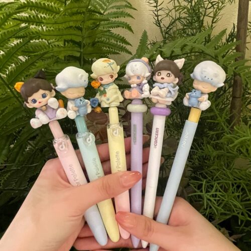 高颜值萌粒笔大表姐妹妹diy中性笔文具哭娃dimoo高颜值改娃礼物