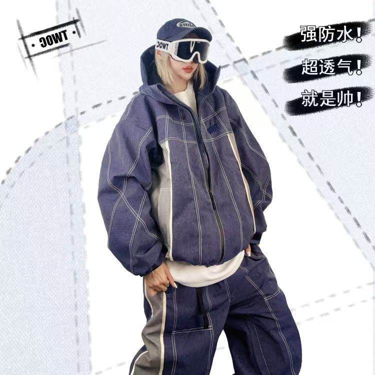 TWOC零下二度品牌新款3L仿牛仔面料防水保暖透气单双板滑雪服套装,户外/登山/野营/旅行用品,滑雪衣裤套装,淘宝优惠券,粉丝福利购,淘宝优惠卷