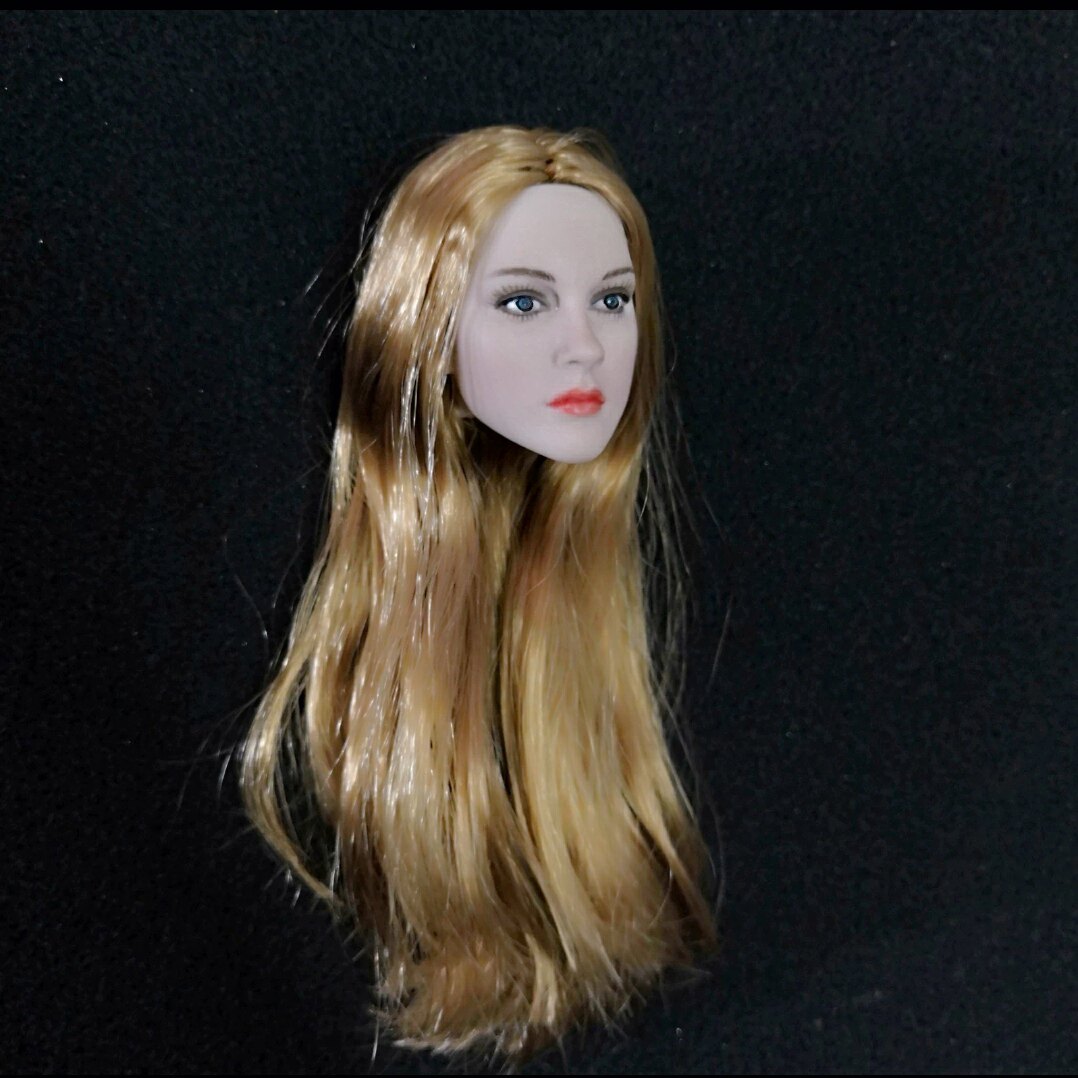 glf1/6女兵人偶四大美女之欧美美女头雕绘画摄影模型摆件配ph素体