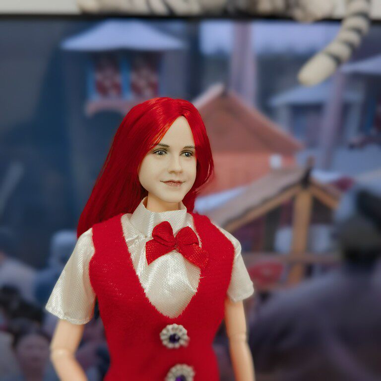 1/6女兵人头雕赫敏琼格兰杰红色发型美女头雕嘟嘟嘴小萝莉水果妹