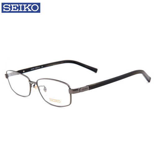 SEIKO精工新款钛超轻男士全框近视眼镜架H01117板材镜腿商务