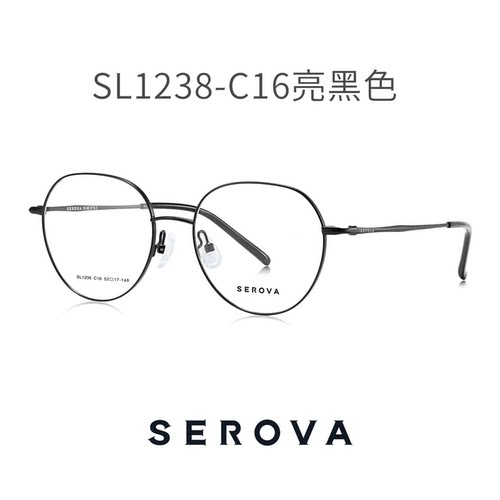 2025秋冬新款SL1238施洛华近视眼镜皇冠框形超轻眼镜架配度数52