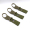 Three water bottle buckles in military green