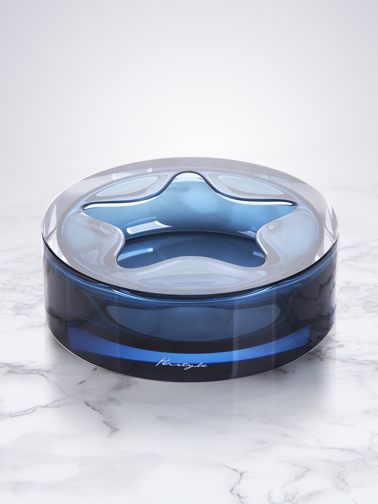 晶彩魅力大鼠标烟缸时尚个性礼品北欧烟灰缸摆件家用水晶玻璃烟缸