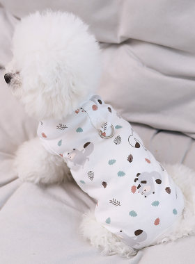 泰迪衣服春夏狗狗四脚包肚防掉毛中小型犬宠物薄款空调居家服纯棉
