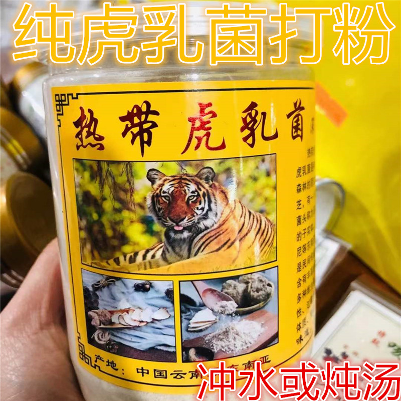 虎奶菌片现磨粉250g马来西亚进老虎乳菌片粉儿童久咳不愈灵芝乳菇