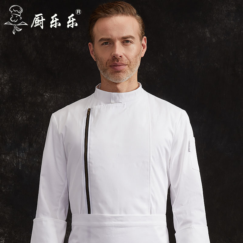 厨乐乐秋冬厚料拉链上衣厨师服