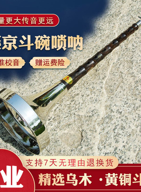 唢呐乐器全套斗碗大g大音量折边碗c调黑檀乌木民间红白事降b调