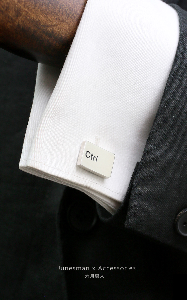 Ctrl+Alt！六月男人 手工制 法式袖扣男士衬衫袖钉 键盘 礼盒装