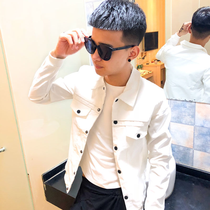 外套男精神小伙秋季韩版修身百搭上衣服网红同款情侣男女学生夹克