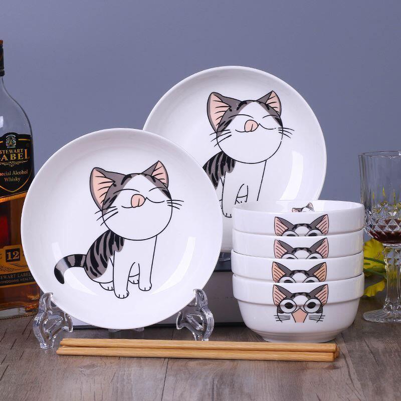 厨房歺具自由碗碟套装家用2人碗盘个性时尚宿舍简约双人4只创意饭在类目 餐饮具, 餐具, 碗中 - 来自Buy2taobao.com提供专业的淘宝代购服务