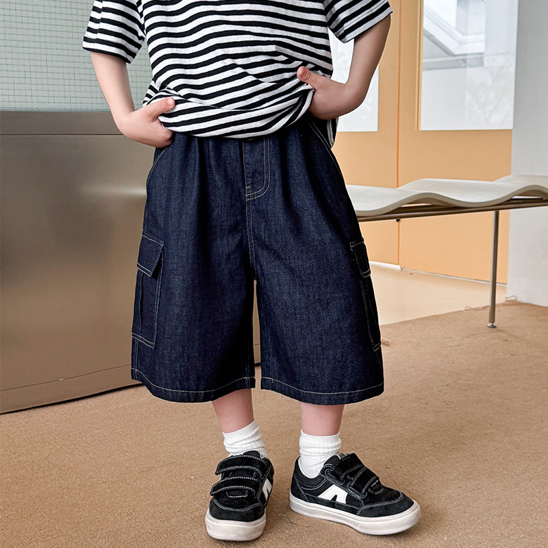 男童牛仔短裤2026夏季新款儿童工装五分裤宽松薄款男宝夏装裤子潮
