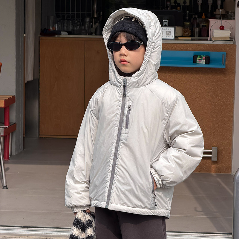 男童棉服外套2025冬季新款儿童加厚夹棉冲锋衣棉衣保暖杜邦棉冬装