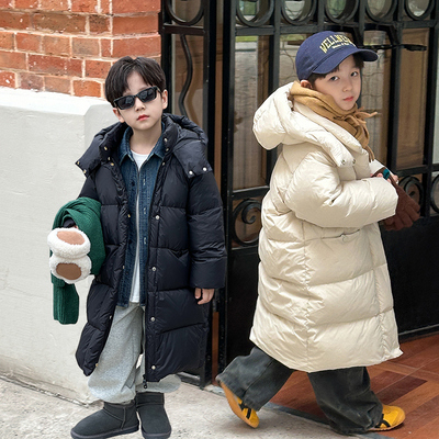 16号冬上新男童中长款三防羽绒服