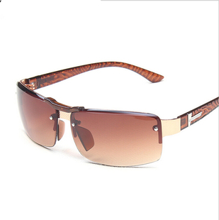 男士 墨镜圆脸网红潮流眼镜 茶色长方形复古太阳镜帅气开车骑行时尚