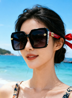 泰国旅游防晒大框高颜值吸睛太阳眼镜女大脸显瘦护目防紫外线墨镜