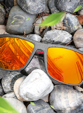 复古方形炫彩墨镜登山骑行强光防晒太阳镜男女个性红色跑步眼镜