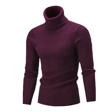 Men Winter Turtleneck Pullover Thermal Sweater男高领套头毛衣