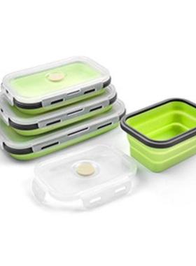4Sizes Silicone Collapsible Lunch Box Food Storage Container