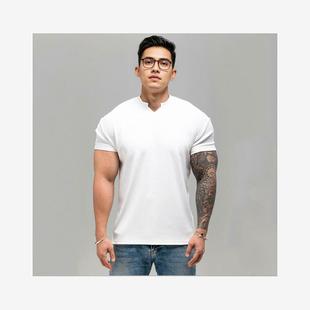Design V-neck sport t-shirt for men gym workout running tops