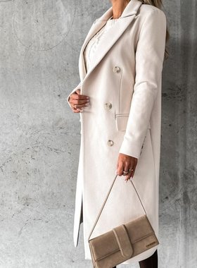 Winter Ladies Long Jacket Warm Women's Coat 毛呢长裤大衣外套