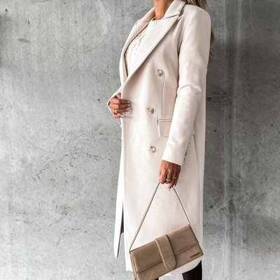 Winter Ladies Long Jacket Warm Women's Coat 毛呢长裤大衣外套