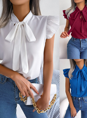Summer Blouse Shirt Ladies Shirts Women loose Tops女打底衬衫
