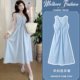 孕期穿搭宽松过膝天蓝色无袖 2026新款 背心长裙 薄款 孕妇连衣裙夏季