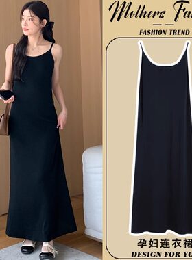 孕妇连衣裙夏外出产检一件穿到生