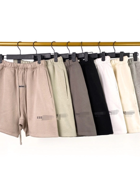 FOG复线ESSENTIALS棉短裤夏季高街休闲抽绳反光宽松五分裤男士潮