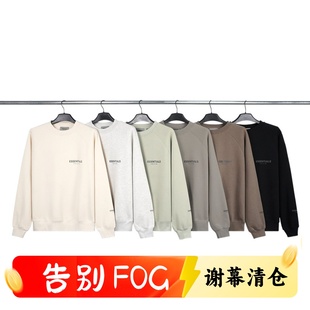 FOG复线ESSENTIALS反光印花圆领卫衣秋冬加绒宽松休闲套头衫 男女