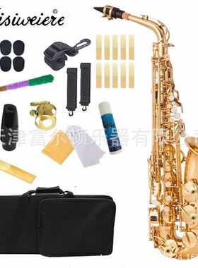 跨境货源 代发Alto saxophone降E调中音萨克斯风电泳金萨克斯乐器