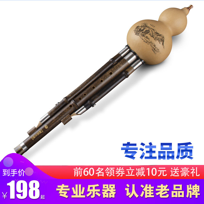 毕格宝天然葫芦丝c调降b调乐器初学成人专业演奏乐器胡芦丝初学者