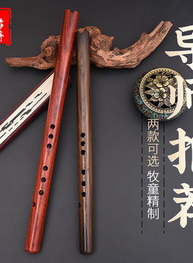 红檀专业演奏红木洞箫精致素款短萧编写名家入门乐器C6孔初学