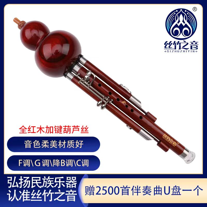 丝竹之音葫芦丝加键C调降b调G调F调红木管葫芦丝云南民族乐器