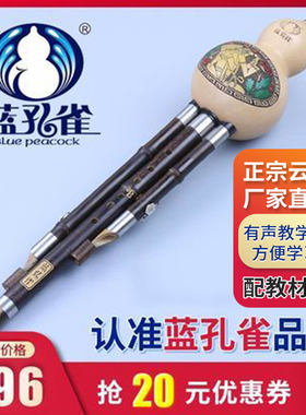 蓝孔雀葫芦丝紫竹专业演奏型c调 降b调D/G/F儿童成人初学云南乐器