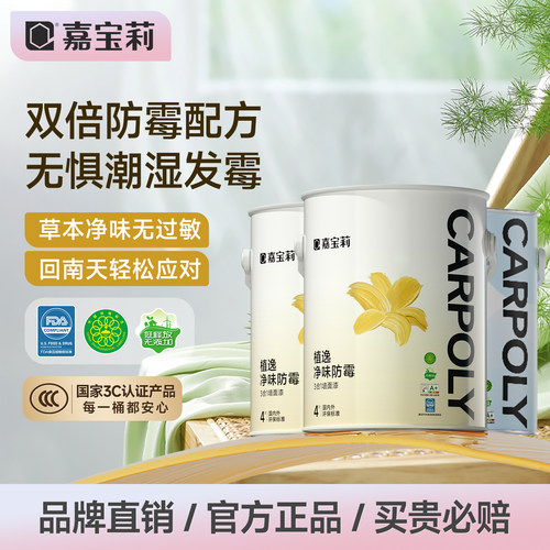 嘉宝莉3合1乳胶漆净味防霉直接住