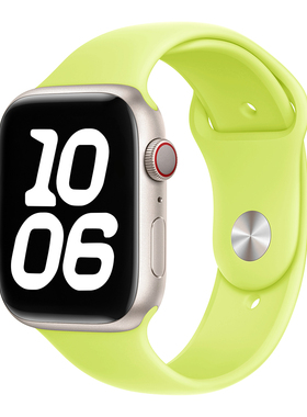 适用iwatch11表带新款液态硅胶s10苹果手表带applewatch运动S9876代腕带ultra男女高级烟紫色5透气星光SE配件