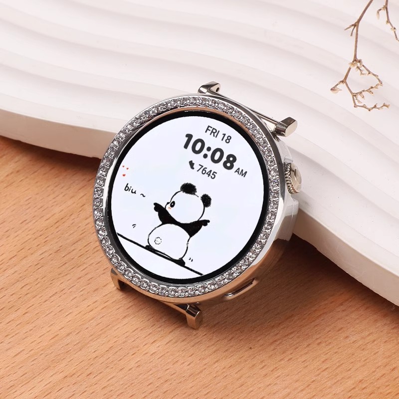适用华为手表保护壳镶钻镂空gt5pro/gt4女款小表盘智能运动huawei watch表壳42/41mm配件防摔耐磨18mm保护套