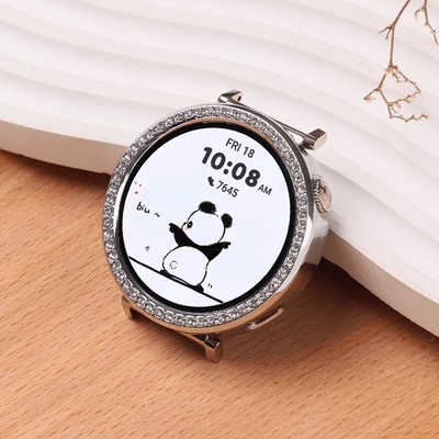 适用华为手表保护壳镶钻镂空gt5pro/gt4女款小表盘智能运动huawei watch表壳42/41mm配件防摔耐磨18mm保护套